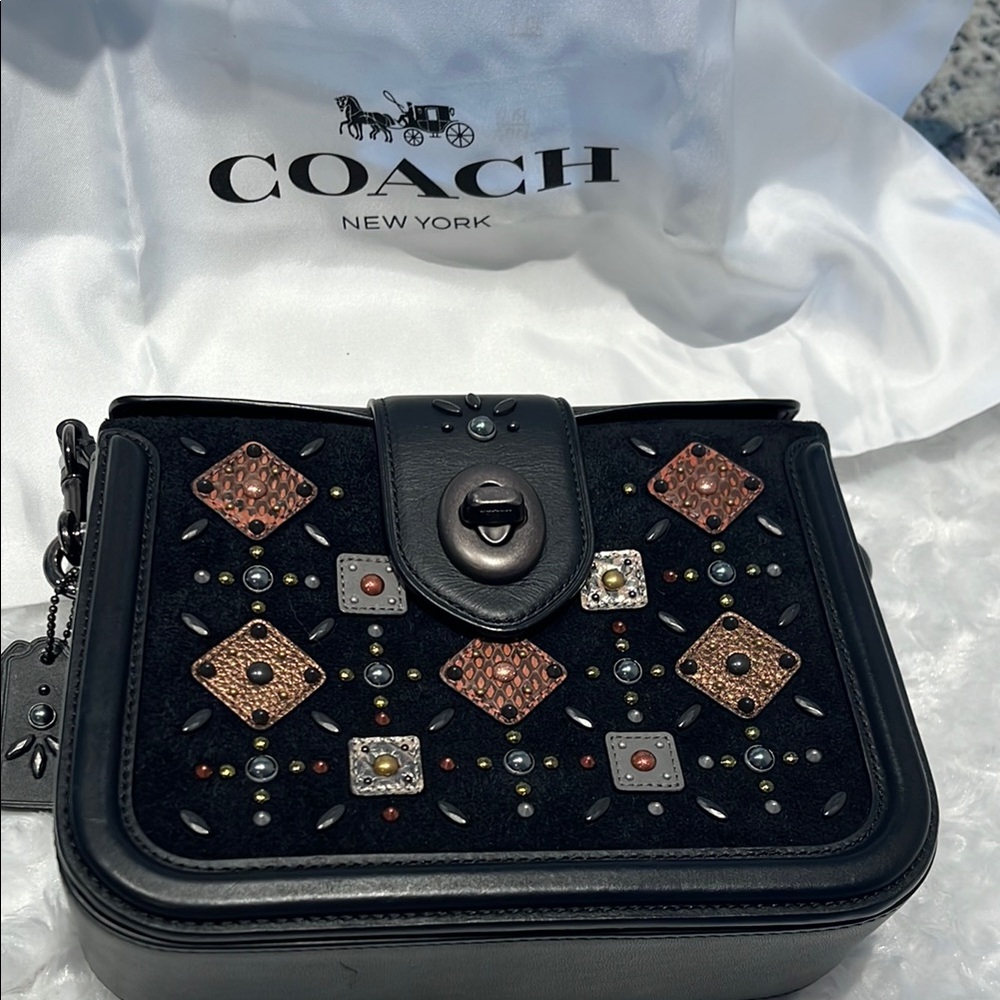 Coach Black Embellished Women's Bag